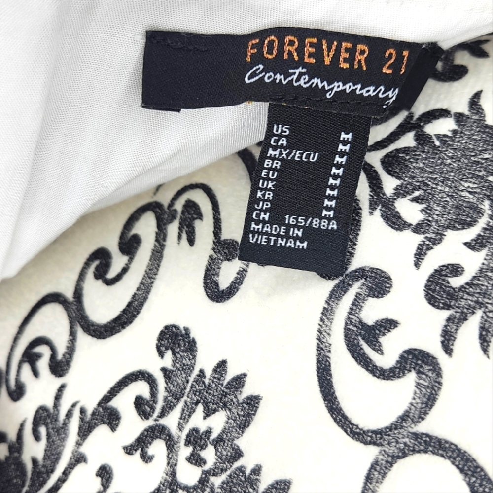 FOREVER 21 White & Tan Stripped Mini Dress- Medium - Picture 5 of 5